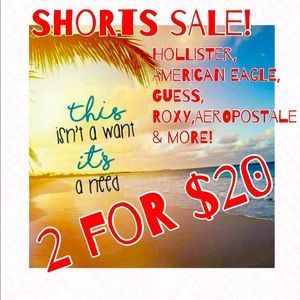 Super Shorty Shorts Sale!!! Bundle any 2 For $20!